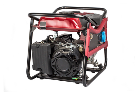Portable benzin generator. isolated white background    
の写真素材