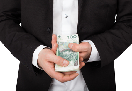 Corruption in business > banking loan, or cash conceptの写真素材
