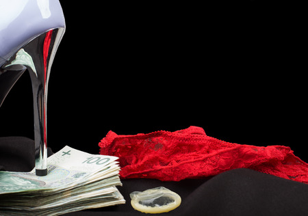 Prostitute - sex trafficking concept photo.の写真素材
