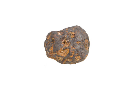 Smple of iron ore on white background. Iron ore isolated, white background.の写真素材