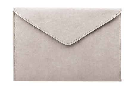 Gray Vintage EnvelopeCover envelope isolated letter mail message white write.の写真素材