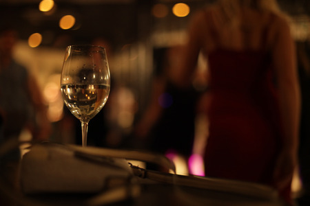 Dance party - alcohol. Beautiful party with class, dances and drinkの写真素材
