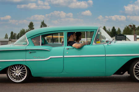 Rattvik, Sweden - July 27.2013: Classic Car Week Rttvik - Chevrolet BelAir 1954のeditorial素材