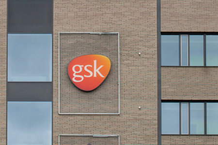 Poland, Poznan - Aug 18, 2021: GlaxoSmithKline office building in Poznan, Poland. GlaxoSmithKline also called GSK is pharmaceutical company.のeditorial素材
