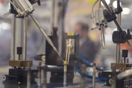 Poznan, Poland 01 Sep 2021: HIGH TECH EXPO. Automatic industrial robot. ITM Industry Europe,のeditorial素材