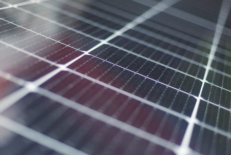 Abstract solar panels texture background. Close-up.
