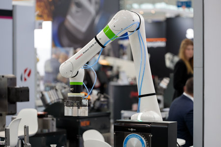 High-tech EXPO, ITM Industry Europe, technology process robot arm.のeditorial素材
