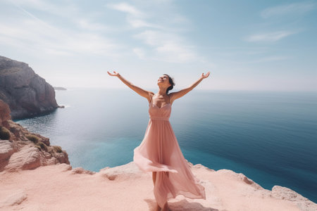 Exhilarating Freedom by the Oceanの素材