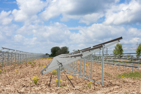 Metal Frame Ready for Solar Panels Installation