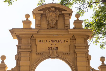 Historic University Entrance in Cagliariの写真素材
