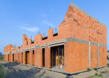 Angled View of Building Under Constructionの写真素材