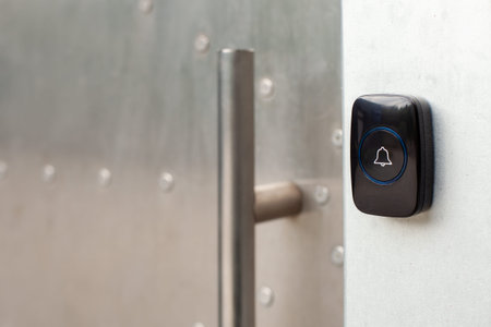 Wireless Doorbell Mounted on Brick Wall