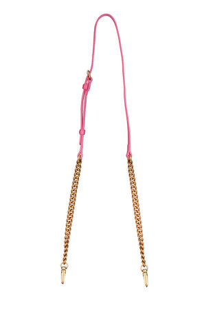 Gold Chain and Pink Bag Strapの写真素材