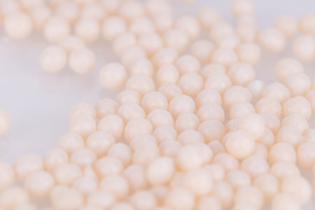 Close up of medical mini granules on surfaceの写真素材