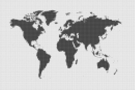 Halftone World Map Global Viewの写真素材