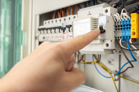 Hand Switching Circuit Breaker Electrical Panelの写真素材