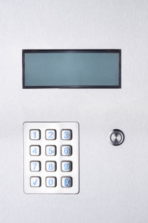 Metallic Keypad Access Control Panel Close Upの写真素材