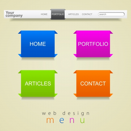 Web design abstraction menuのイラスト素材