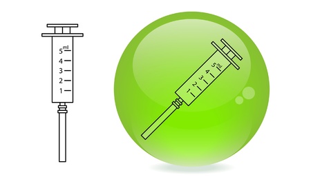 New graphical symbol  Medical syringeのイラスト素材