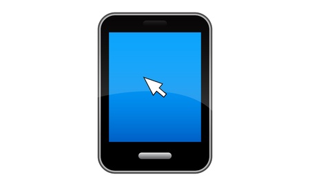 Arrow in smartphoneのイラスト素材