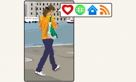 girl in a social networkのイラスト素材