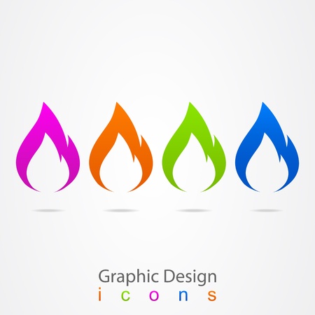 logo flamesのイラスト素材