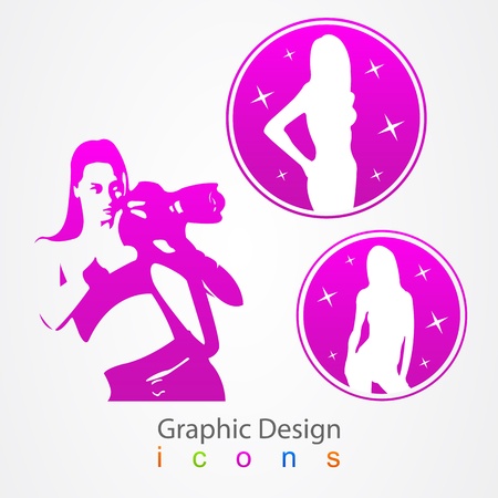 photographer and modelのイラスト素材