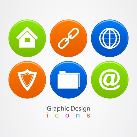 business icons button webのイラスト素材