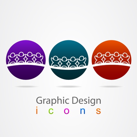 graphic design social networking labelのイラスト素材