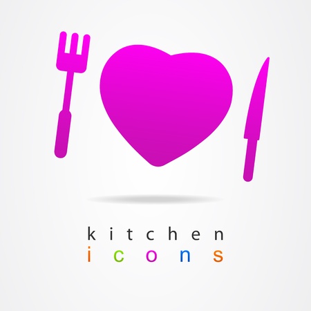 Kitchen icons signのイラスト素材
