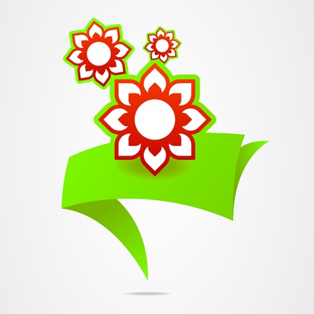 Ribbon flowerのイラスト素材