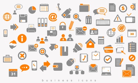 Set of colored icons businessのイラスト素材