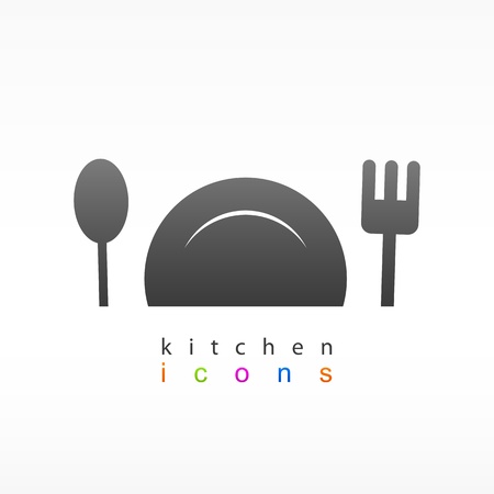 Kitchen set of business logoのイラスト素材