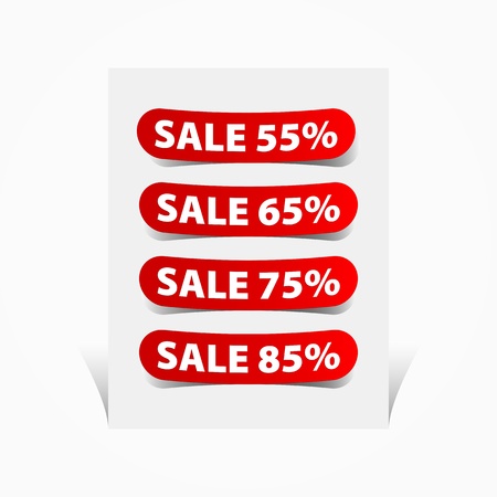 set of price tagsのイラスト素材