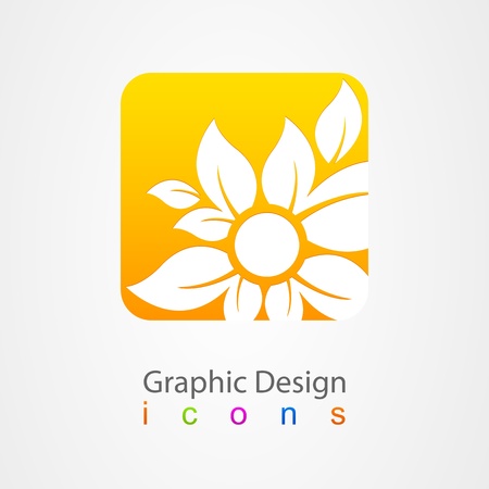 graphic design icon lotusのイラスト素材