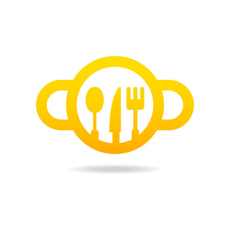 kitchen web sign iconのイラスト素材