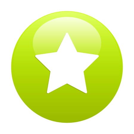 Bouton Web Favori star icon greenのイラスト素材