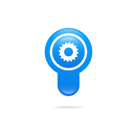 Setting pointer button 3d iconのイラスト素材