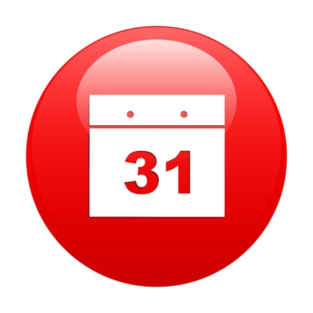 Button internet Calendar icon redのイラスト素材