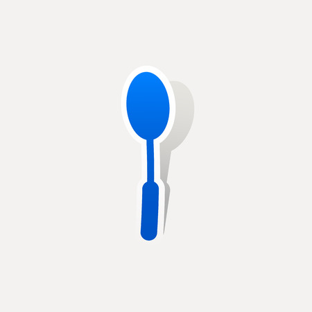 Kitchen spoon stickerのイラスト素材