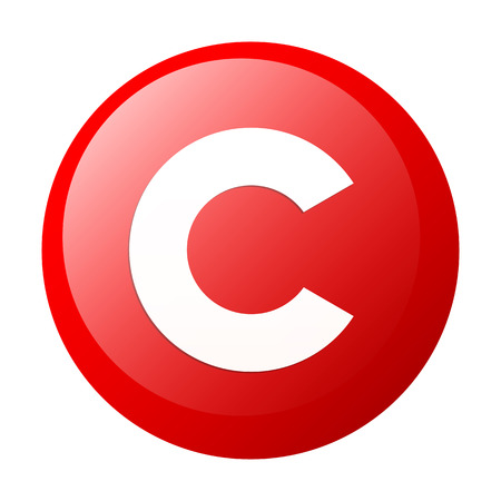 bouton internet copyright icon white backgroundのイラスト素材