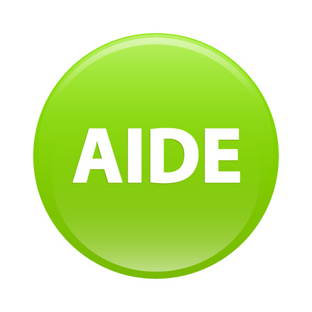 button internet aide icon green signのイラスト素材