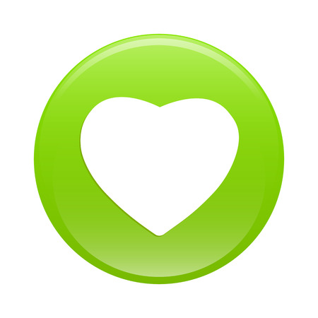 bouton internet coeur sign icon green webのイラスト素材