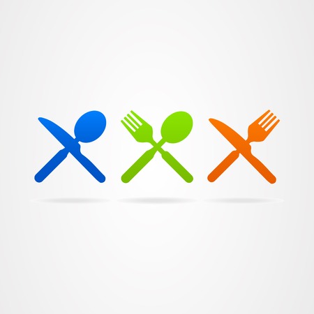 Kitchenware fork knife spoon vectorのイラスト素材