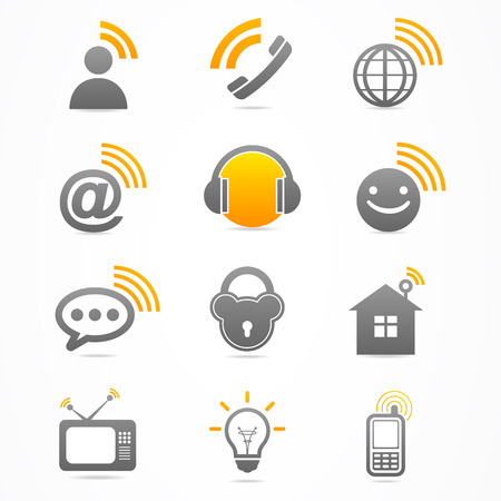 Business signal collection iconのイラスト素材