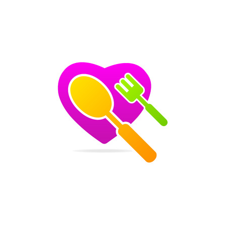 Kitchen  abstract set heart menuのイラスト素材