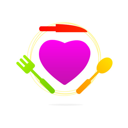 Kitchen abstract set heartのイラスト素材