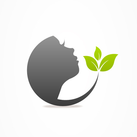 graphics design sign health leafのイラスト素材