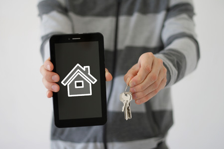Real estate agent real estate for sale on the Internetの写真素材