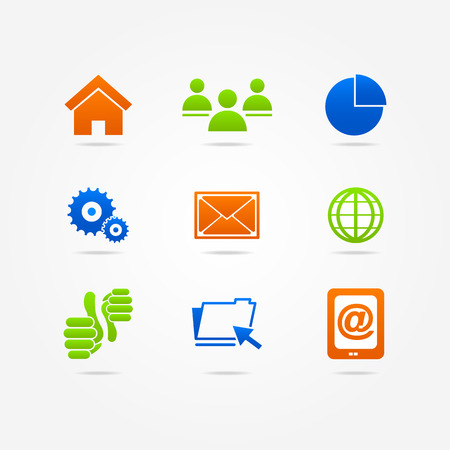 Business set button Icon Internetのイラスト素材